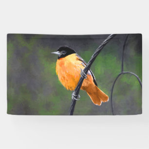 Oriole-Malerei - ursprüngliche Vogel-Kunst Banner