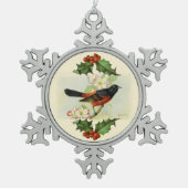 Oriole Snowflake Weihnachtsschmuck Schneeflocken Zinn-Ornament (Vorderseite)