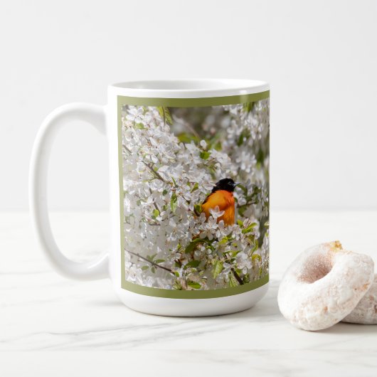 Oriole und Dogwood Kaffeetasse (Mit Donut)