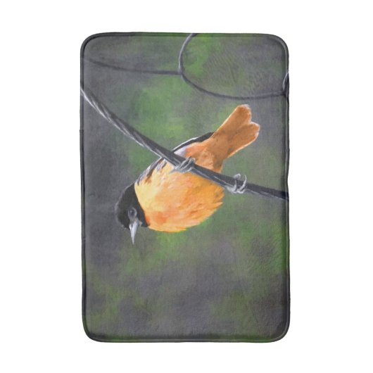 Oriolmalerei - Original Vogelkunst Badematte (Vorderseite Vertikal)