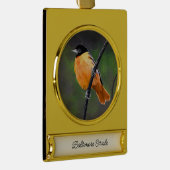 Oriolmalerei - Original Vogelkunst Banner-Ornament Gold (Rechts)