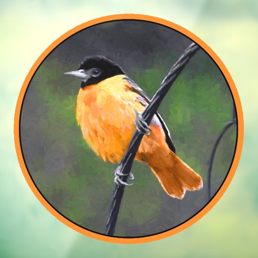 Oriolmalerei - Original Vogelkunst Fensteraufkleber (Blatt 3)