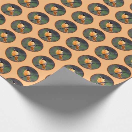 Oriolmalerei - Original Vogelkunst Geschenkpapier (Ecke)