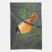 Oriolmalerei - Original Vogelkunst Handtuch (Vertikal)