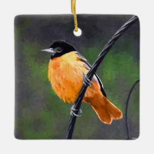 Oriolmalerei - Original Vogelkunst Keramikornament