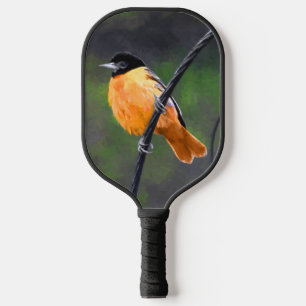 Oriolmalerei - Original Vogelkunst Pickleball Schläger