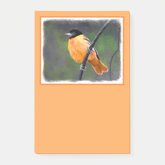 Oriolmalerei - Original Vogelkunst Post-it Klebezettel (Vorderseite)