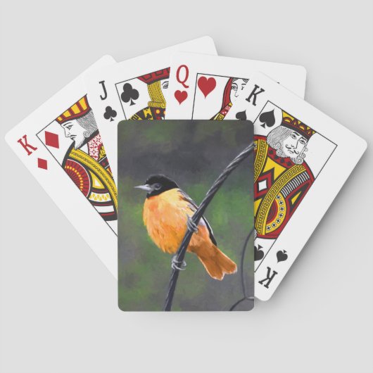 Oriolmalerei - Original Vogelkunst Spielkarten (Rückseite)