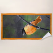 Oriolmalerei - Original Vogelkunst Strandtuch (Vorderseite)