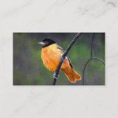 Oriolmalerei - Original Vogelkunst Visitenkarte (Rückseite)