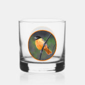 Oriolmalerei - Original Vogelkunst Whiskyglas (Rückseite)