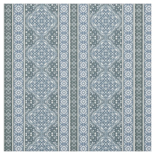 Orion Blue Decorative Boho Tile Pattern Stoff (Muster)
