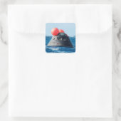 Orion Capsule Spacecraft Ocean Erholung Quadratischer Aufkleber (Tasche)