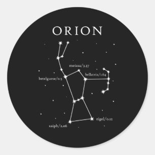 Orion Constellation Astronomie Stargazing Runder Aufkleber