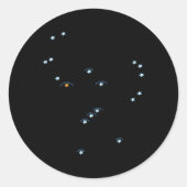 Orion Constellation Runder Aufkleber (Vorderseite)