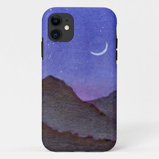 Orion & Crescent Moon Mountains Case-Mate iPhone Hülle (Rückseite)