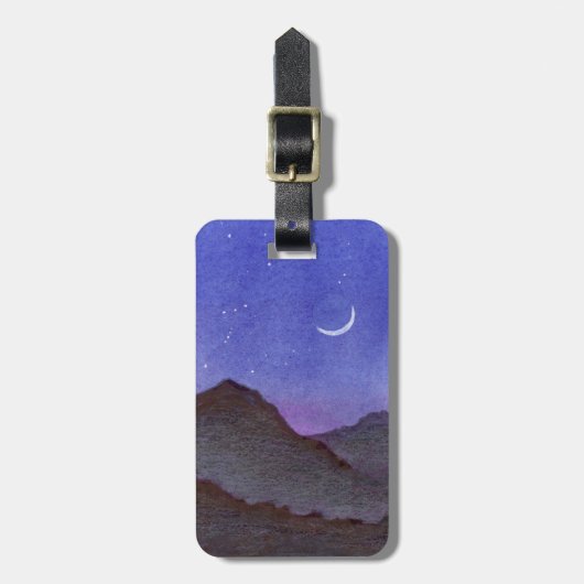 Orion & Crescent Moon Mountains Gepäckanhänger (Vorderseite vertikal)
