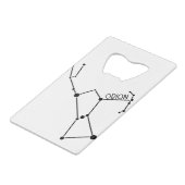 Orion die Jäger Konstellation spielt Grafik die Geldbeutel Flaschenöffner (Vorderseite Schrägansicht)