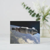 Orion Kapsel und Delta IV obere Bühne im Orbit Postkarte (Stehend Vorderseite)