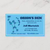 Orion-Konstellation Visitenkarte (Rückseite)