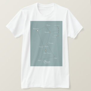 Orion-Nebel Astronomische Karte T-Shirt