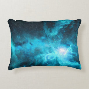 Orion Nebel, blaues Licht, Astronomie. Dekokissen