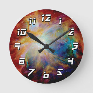 Orion-Nebel Hubula Spitzer Teleskop-Foto Runde Wanduhr