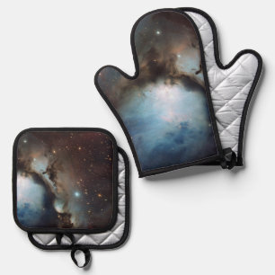 Orion-Nebel Messier 78 echtes Weltraumfoto Ofenhandschuh & Topflappen-Set