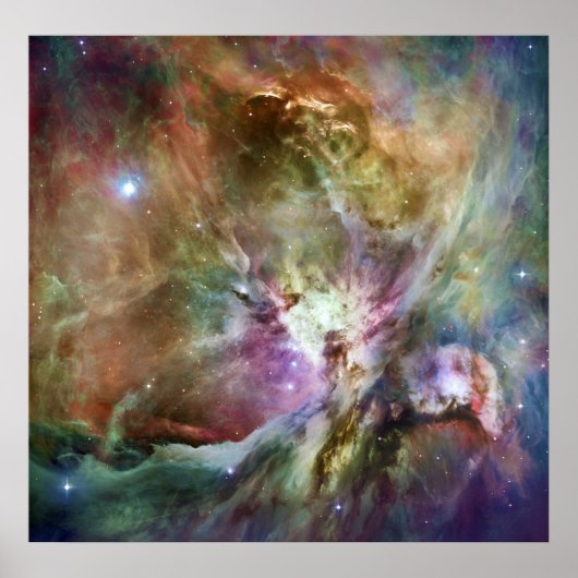 Orion-Nebel-Zusammensetzung aus Hubble und Spitzer Poster (Vorne)