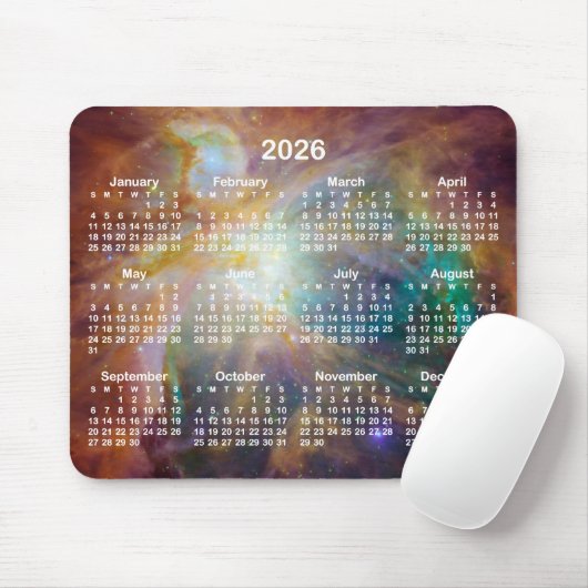Orion Nebula 2026 Calendar Mousepad (Mit Mouse)