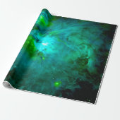 Orion Nebula Aquamarin Green Geschenkpapier (Ungerollt)