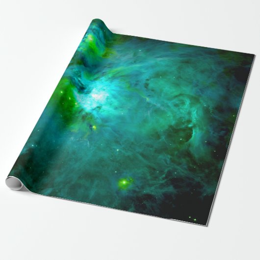 Orion Nebula Aquamarin Green Geschenkpapier (Ungerollt)
