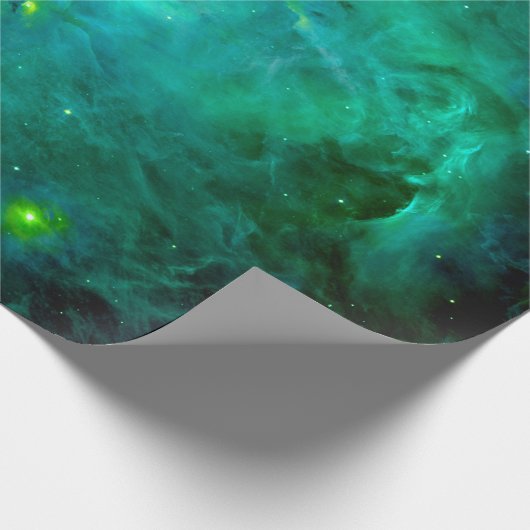 Orion Nebula Aquamarin Green Geschenkpapier (Ecke)