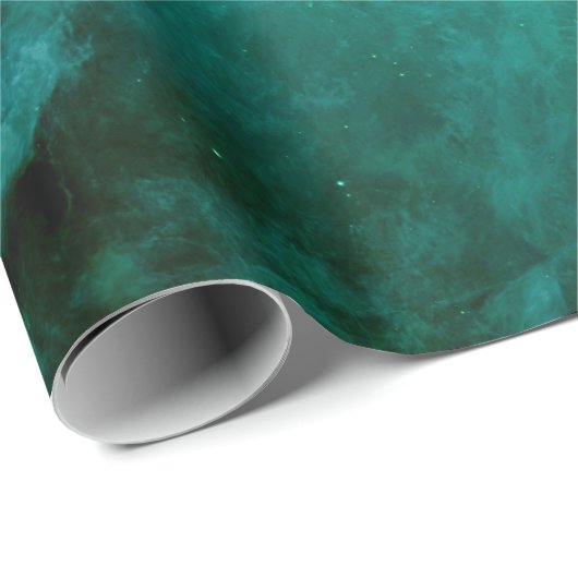 Orion Nebula Aquamarin Green Geschenkpapier (Rolleneckpunkt)