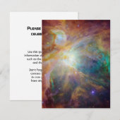 Orion Nebula Composite Einladung (Vorne/Hinten)