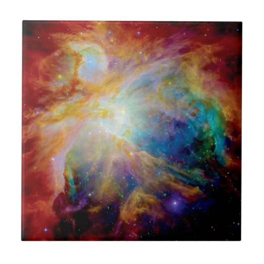 Orion Nebula Hubble Spitzer Telescope Space Foto Fliese (Vorderseite)