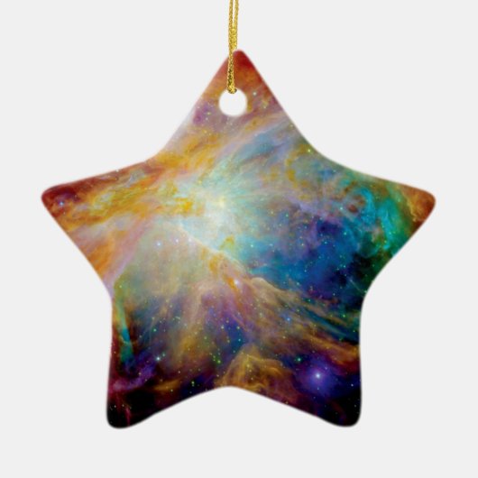 Orion Nebula Hubble Spitzer Telescope Space Foto Keramik Ornament (Vorne)