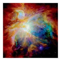 Orion Nebula Hubble Spitzer Telescope Space Foto