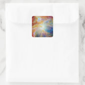 Orion Nebula Hubble Spitzer Telescope Space Foto Quadratischer Aufkleber (Tasche)
