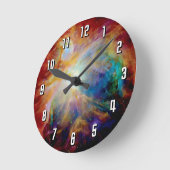 Orion Nebula Hubble Spitzer Telescope Space Foto Runde Wanduhr (Winkel)