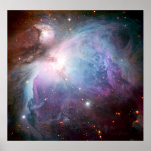 Orion Nebula Lila Space Poster