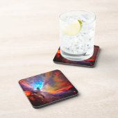 Orion Nebula Raumgalaxie mit hohem Kontrast Getränkeuntersetzer (Rechte Seite)