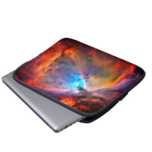 Orion Nebula Raumgalaxie mit hohem Kontrast Laptopschutzhülle (Vorne Knopf)