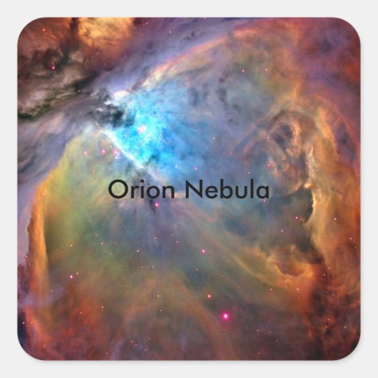 Orion Nebula Raumgalaxie Quadratischer Aufkleber (Vorderseite)