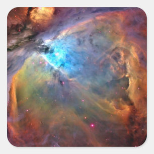 Orion Nebula Raumgalaxie Quadratischer Aufkleber