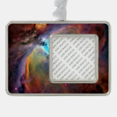 Orion Nebula Raumgalaxie Rahmen-Ornament Silber (Vorderseite)