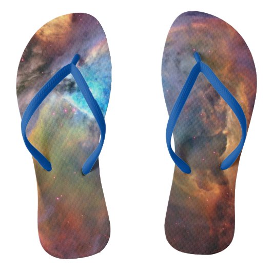 Orion Nebula Space Galaxy Erwachsene Flip Flops Badesandalen (Fußbett)