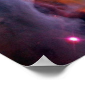 Orion Nebula Space Galaxy Print Poster (Ecke)