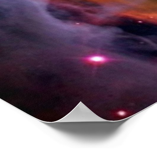 Orion Nebula Space Galaxy Print Poster (Ecke)