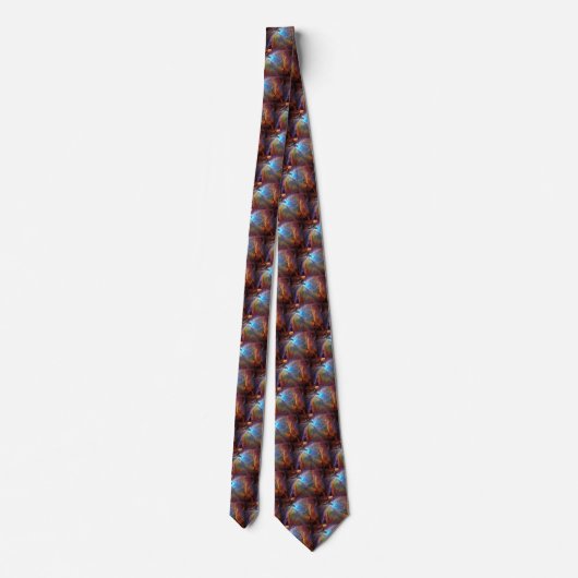 Orion Nebula Space Galaxy Tiled Necktie Krawatte (Rückseite)